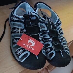 Women's Black and White Outdoor Sandals